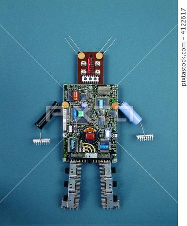 圖庫照片: 電子零件機器人